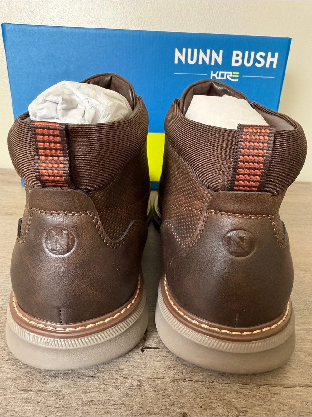 Nunn Bush Men's Brown Leather Chase PT Boot - Lace-Up Casual